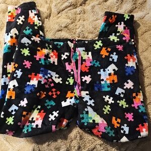 Colorful Puzzle Piece Pajama Pants